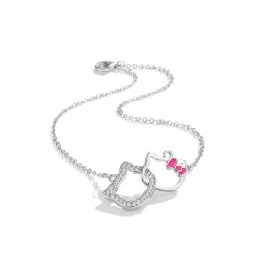 Collier Hello Kitty Femme argent ajustable