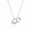 Collier Hello Kitty Femme argent double visage