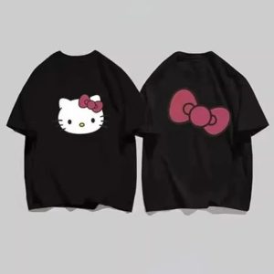 Hello Kitty T Shirt noir Femme