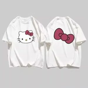 Hello Kitty T Shirt Femme blanc