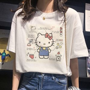 Hello Kitty Tee Shirt blanc Femme