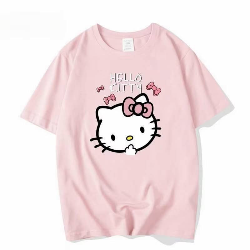 Sanrio Hello Kitty T Shirt noir rose pink