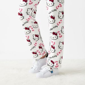 Pyjama Hello Kitty Blanc en polaire pour adultes