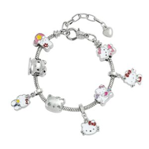 Bracelet Charms Hello Kitty en argent