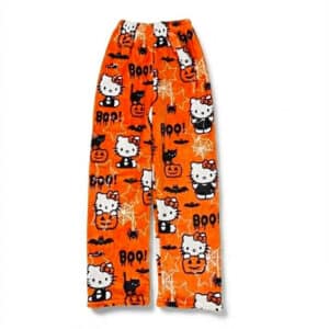 Pyjama Hello Kitty Halloween orange très doux pour adultes