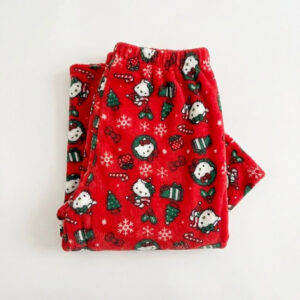 Pyjama Hello Kitty Noel polaire doux rouge