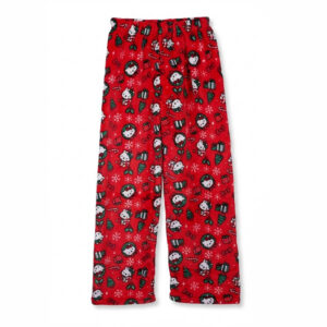 pantalon pyjama hello kitty noel rouge en polaire