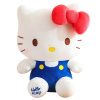 Hello Kitty Peluche Original 20cm avec salopette bleu
