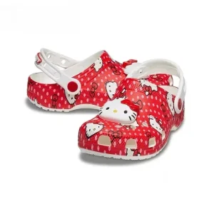 Crocs Hello Kitty Enfant​ rouge avec pois blanc