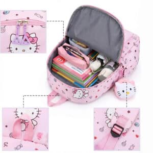 Sac a dos Hello Kitty rose intérieur