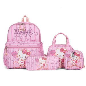 Ensemble Sac à Dos Hello Kitty : sac, lunch bag, trousse, porte monnaie