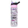 Gourde Hello Kitty​ transparente avec paille