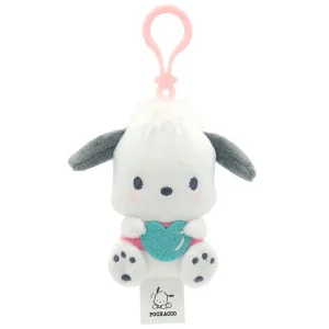 Porte Clé Pochacco peluche avec coeur 10cm