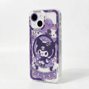 Coque Kuromi violet transparent pour iphone