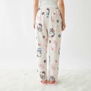 Bas de Pyjama Hello Kitty Blanc de dos