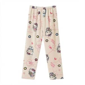 Bas de Pyjama Hello Kitty Blanc ultra doux pour adultes