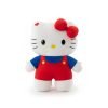 Grande Peluche Hello Kitty salopette rouge 80cm