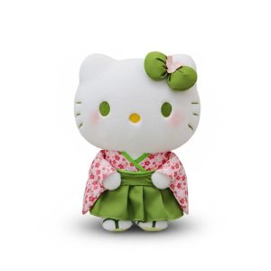Hello Kitty Kimono vert et rose Peluche 50cm