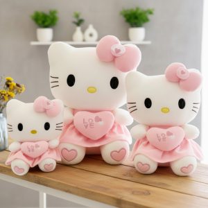 Peluche Hello Kitty Coeur 30cm, 40cm, 55cm