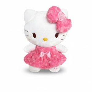 Peluche Hello Kitty Rose​ 24cm en robe