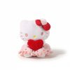Peluche Hello Kitty Saint Valentin 20cm coeur rouge