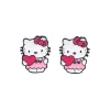 Boucle d'Oreille Enfant Hello Kitty avec coeur