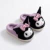 Chausson Kuromi mule noir et violet pour adultes