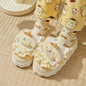 Chausson Pompompurin adultes jaune style mules