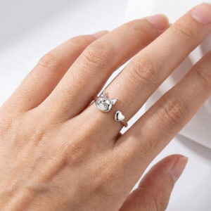 Bague Kuromi ouverte acier inoxydable