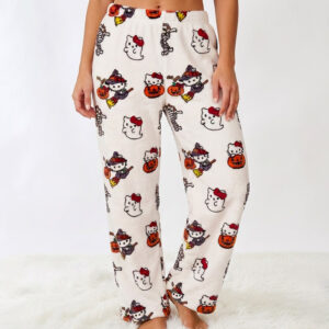 Pantalon Pyjama Hello Kitty Halloween blanc pour adultes