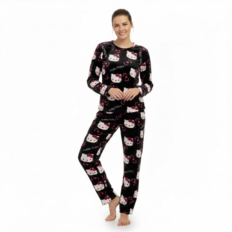 Pyjama Hello Kitty Adulte noir
