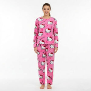 Pyjama Hello Kitty Adulte rose vif