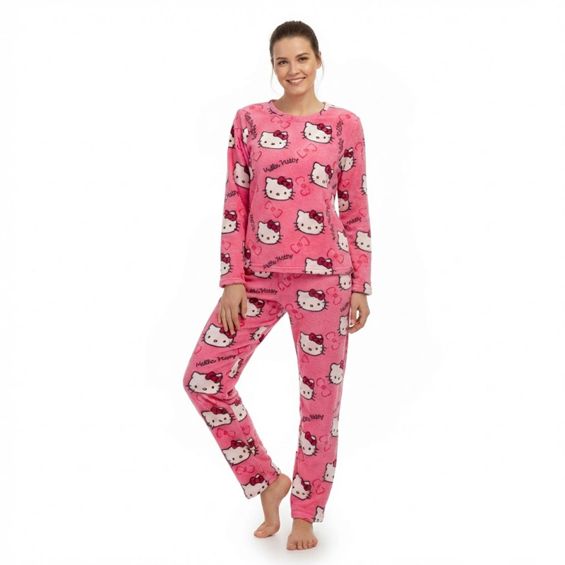 Pyjama Hello Kitty Adulte rose foncé