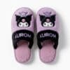 Chausson Kuromi Sanrio violet et noir pour adultes et enfants