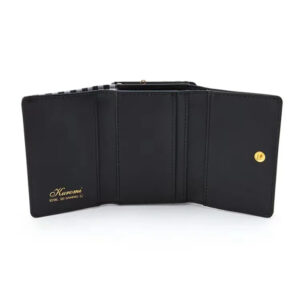 Porte Feuille Kuromi Sanrio noir ouvert