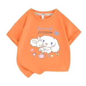 Cinnamoroll Sanrio T Shirt orange pour enfant et adultes