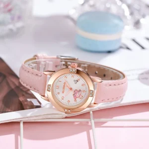 Montre My Melody rose bracelet cuir pu