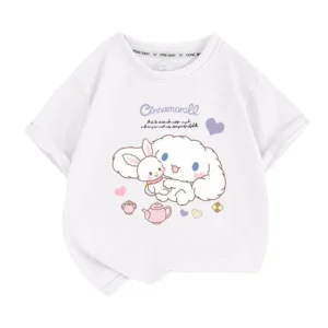 Cinnamoroll Sanrio T Shirt blanc pour enfant et adultes