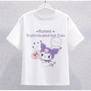 T shirt blanc Kuromi pour enfants