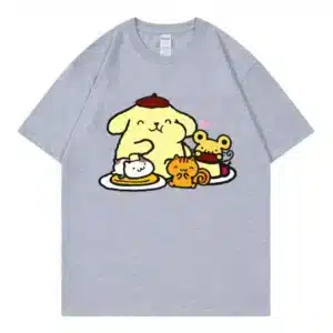 Pompompurin T Shirt Gris