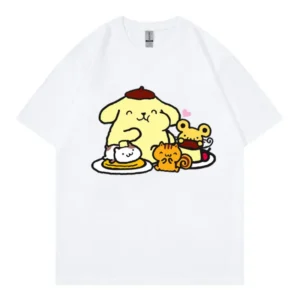 Pompompurin T Shirt Blanc