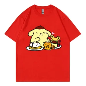 Pompompurin T Shirt Rouge