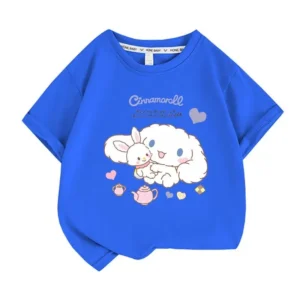 Cinnamoroll Sanrio T Shirt bleu foncé pour enfant et adultes