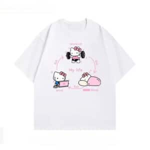 T Shirt Hello Kitty Adulte blanc