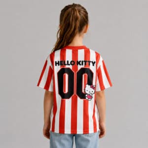 Maillot de foot hello kitty enfant rouge