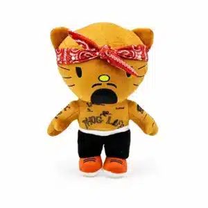 Peluche Hello Kitty x Tupac Shakur, peluche bandana collector Hello Kitty et hip-hop