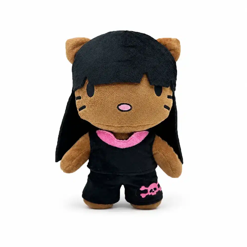 Peluche Hello Kitty x Nicki Minaj Style A, peluche fuchsia collector Hello Kitty et hip-hop