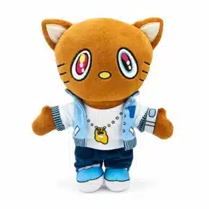 Peluche Hello Kitty x Kanye West, peluche denim collector Hello Kitty et hip-hop