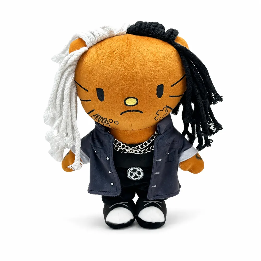 Peluche Hello Kitty x Ken Carson, peluche streetwear collector Hello Kitty et hip-hop