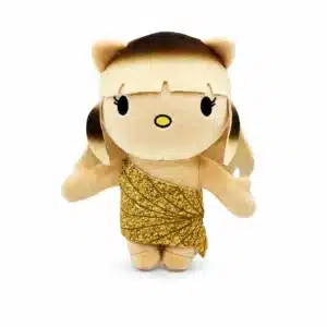 Peluche Hello Kitty x Alysa Liu, peluche patinage doré collector Hello Kitty